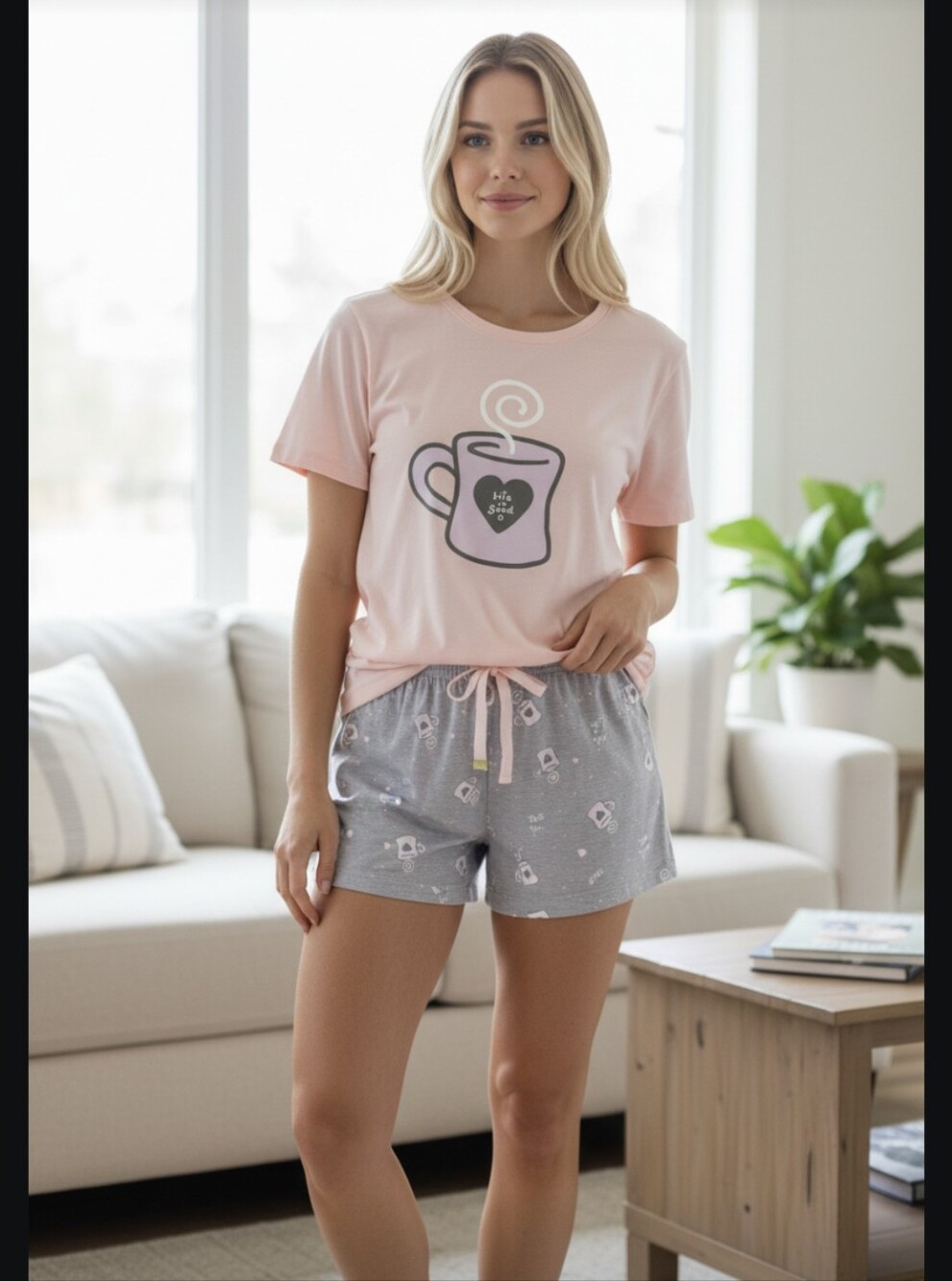 Life Is Good Light Pink Sleep Tee